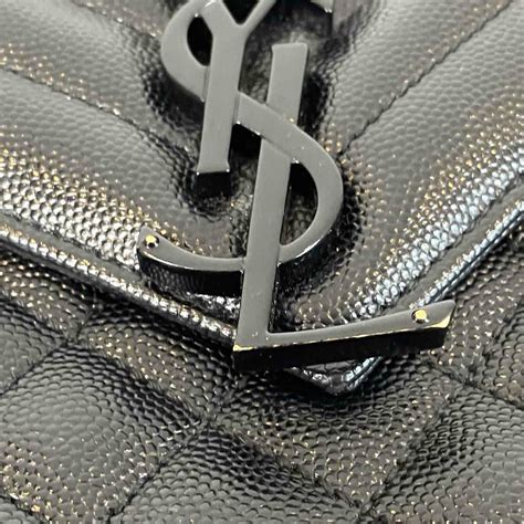 ysl envelope bag black on black